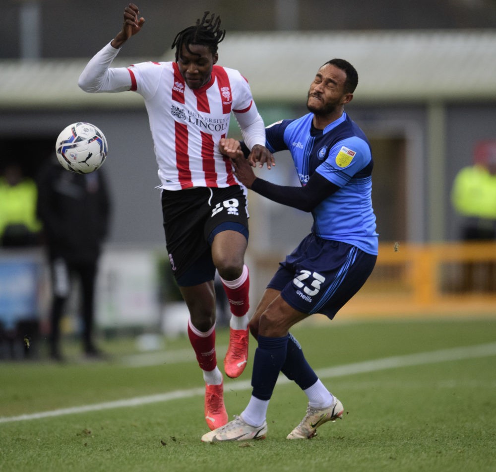 Brooke Norton-Cuffy with Lincoln City (Photo via Lincoln City on Twitter)