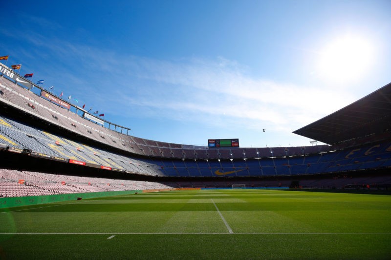 BARCELONA, SPAIN - FEBRUARY 06: General view of the Camp Nou Stadium prior the LaLiga Santander match between FC Barcelona and Club Atletico de Mad...