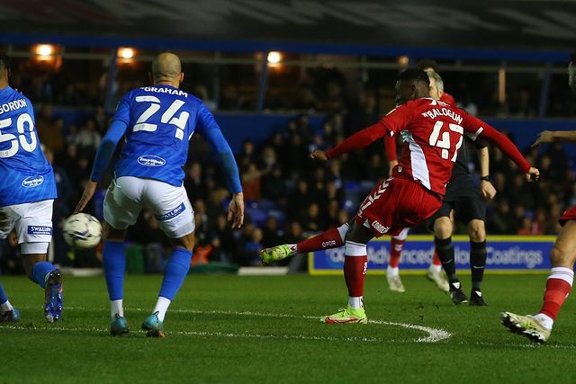 Middlesbrough on goal drought after benching Balogun 3 Folarin Balogun scores for Middlesbrough (Photo via Middlesbrough on Instagram)