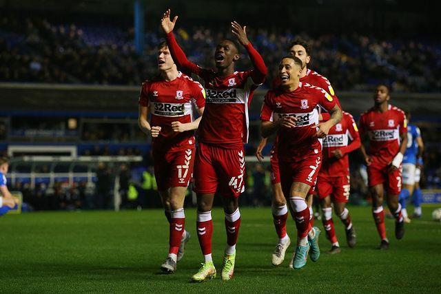 Middlesbrough on goal drought after benching Balogun 2 Folarin Balogun celebrating a goal for Middlesbrough (Photo via Middlesbrough on Instagram)