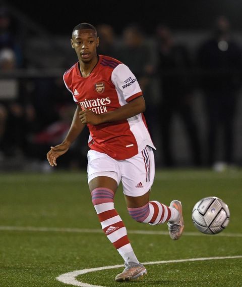 Kaleel Green playing for Arsenal (Photo via Green on Instagram)