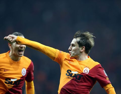 Kerem Akturkoglu celebrating a goal for Galatasaray (Photo via Akturkoglu on Instagram)