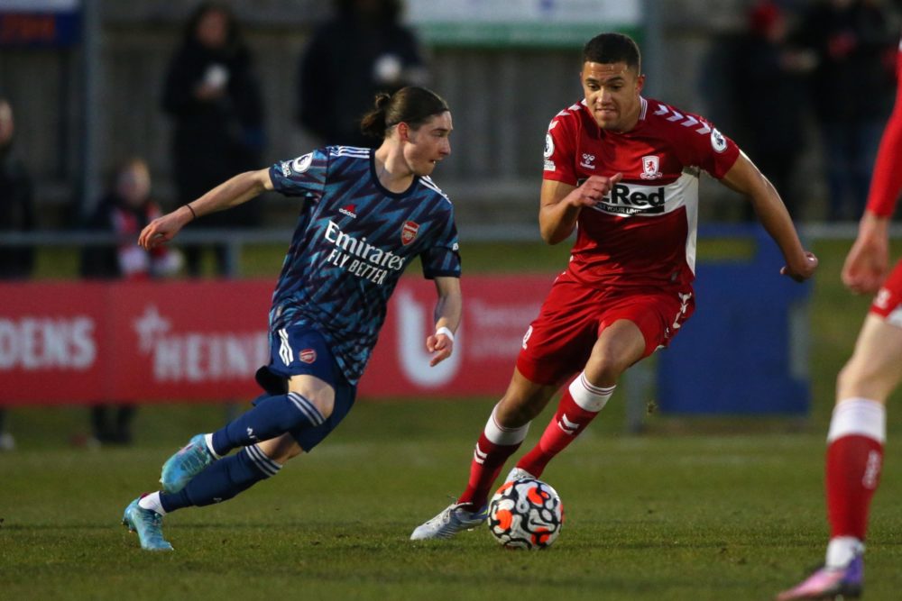Exciting Arsenal 19yo wanted by 3 clubs in Mexico 3 Marcelo Flores during the Arsenal u23s' match against Middlesbrough (Photo via Arsenal Academy on Twitter)