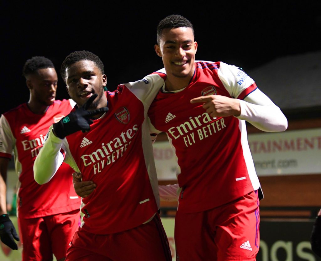 La Liga club favourites in talks with Arsenal to sign midfielder 3 Nathan Butler-Oyedeji and Miguel Azeez (Photo via Azeez on Twitter)