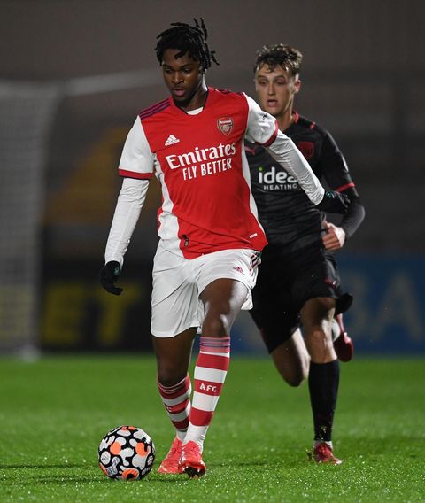 Zane Monlouis with the Arsenal u23s (Photo via Monlouis on Instagram)