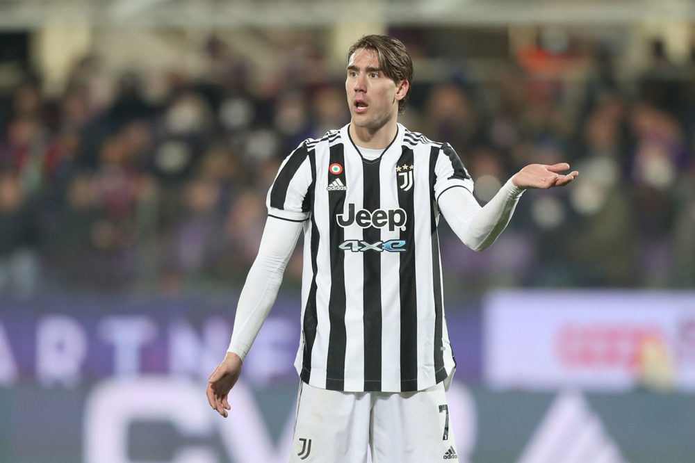Dusan Vlahovic's Arsenal link intensifies amid injury and poor form 2 FLORENCE, ITALY: Dusan Vlahovic of Juventus reacts during the Coppa Italia Semi-Final 1st Leg match between ACF Fiorentina and Juventus FC at Stadio Artemio Franchi on March 2, 2022. (Photo by Gabriele Maltinti / Getty Images)