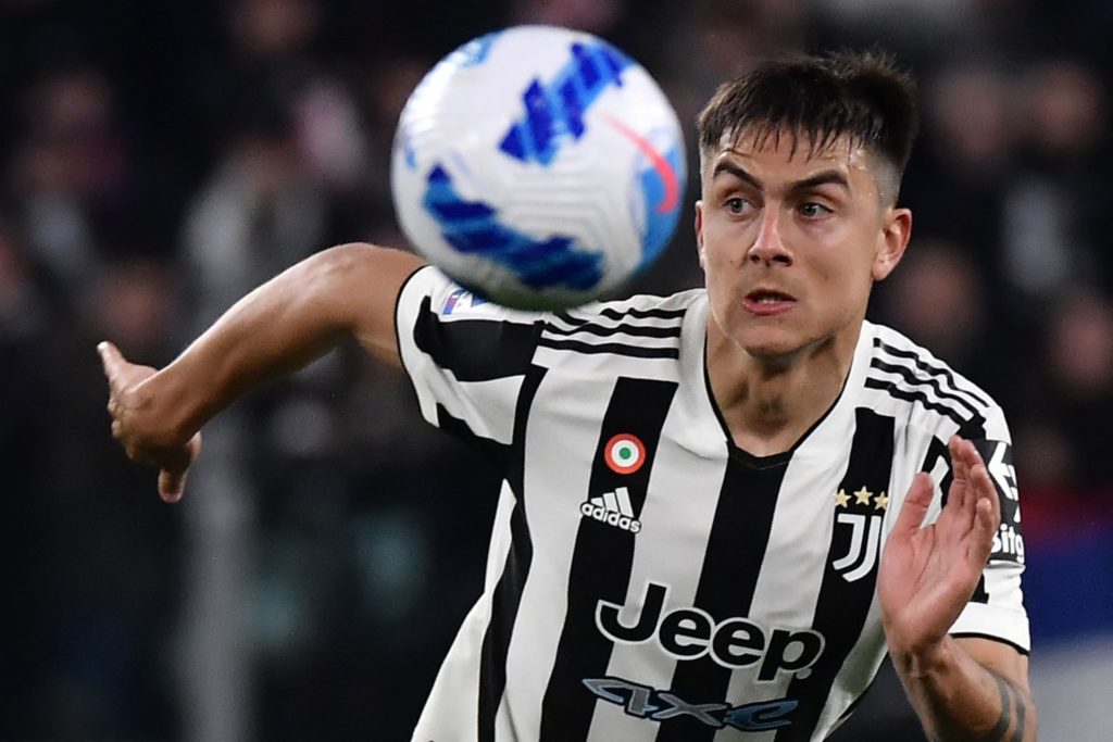 Arsenal make contact with Juventus star over free transfer 2 Juventus' Argentine forward Paulo Dybala goes for the ball during the Italian Serie A football match between Juventus and Inter on April 03, 2022 at the Juventus stadium in Turin. (Photo by Filippo MONTEFORTE / AFP) (Photo by FILIPPO MONTEFORTE/AFP via Getty Images)