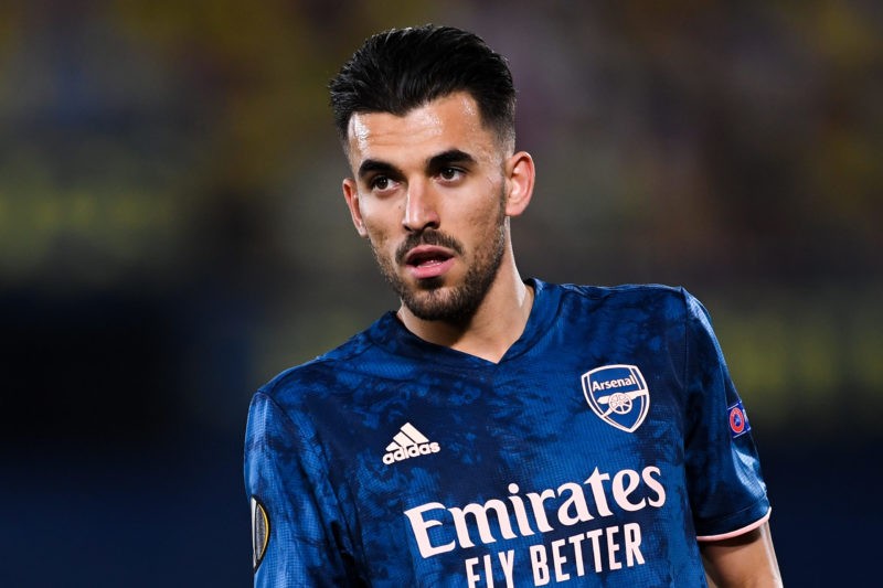 VILLARREAL, SPAIN - APRIL 29: Dani Ceballos of Arsenal looks on during the UEFA Europa League Semi-final First Leg match between Villareal CF and A...