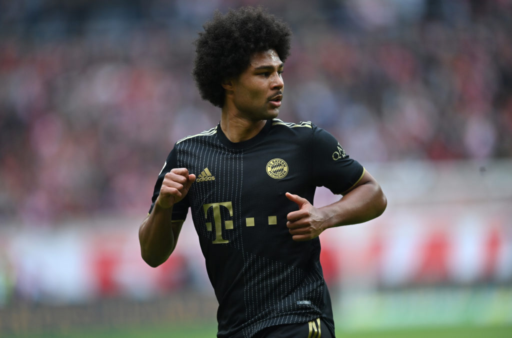 David Ornstein confirms Serge Gnabry transfer decision 2 MAINZ, GERMANY - APRIL 30: Serge Gnabry of Bayern in action during the Bundesliga match between 1. FSV Mainz 05 and FC Bayern München at Opel Arena on April 30, 2022 in Mainz, Germany. (Photo by Stuart Franklin/Getty Images)