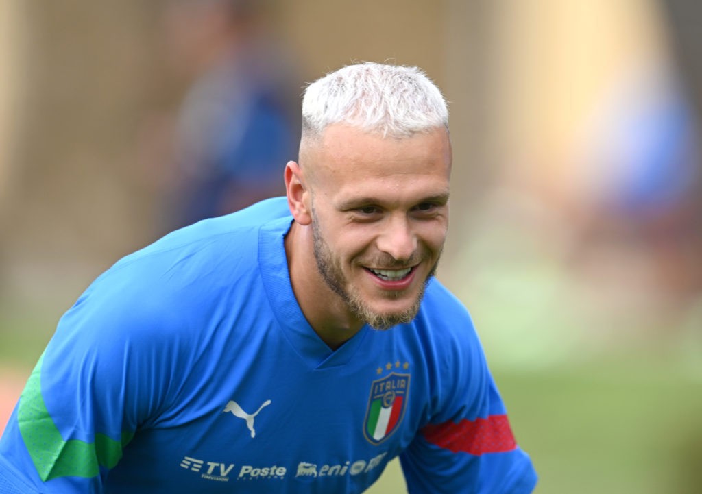 Arsenal interested in £20m Inter Milan star 3 FLORENCE, ITALY: Federico Dimarco of Italy in action during a training session at Centro Tecnico Federale di Coverciano on May 27, 2022. (Photo by Claudio Villa/Getty Images)