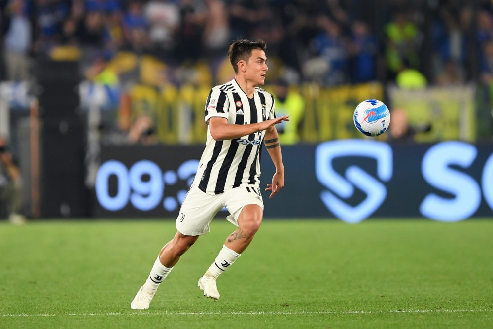ROME, ITALY: Paulo Dybala of Juventus during the Coppa Italia Final match between Juventus and FC Internazionale at Stadio Olimpico on May 11, 2022...