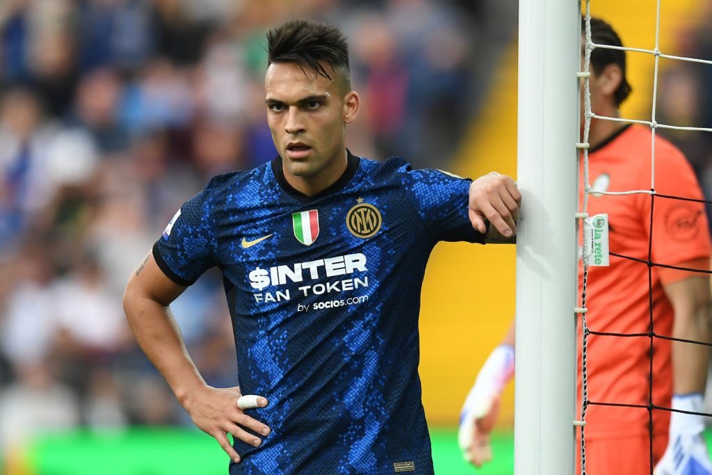 Arsenal want £60-70m forward if they get top-4 2 UDINE, ITALY: Lautaro Martinez of FC Internazionale looks on during the Serie A match between Udinese Calcio and FC Internazionale at Dacia Arena on May 01, 2022. (Photo by Alessandro Sabattini/Getty Images)