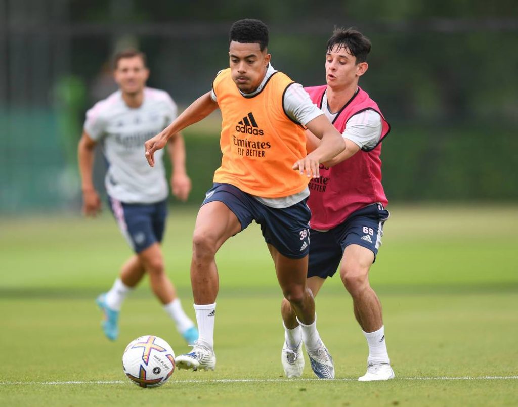 5 notable absentees from Arsenal's first pre-season friendly 6 Miguel Azeez and Charlie Patino in pre-season training (Photo via Arsenal.com)