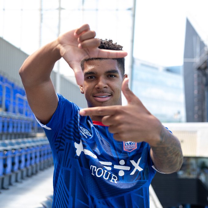 Tyreece John-Jules after signing for Ipswich Town on loan (Photo via Ipswich Town on Twitter)