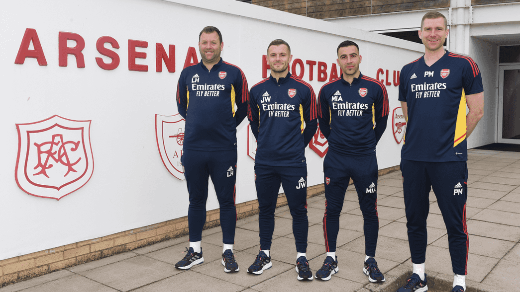 Arsenal man to remain as TV expert until after Euros 5 Luke Hobbs, Jack Wilshere, Mehmet Ali, and Per Mertesacker (Photo via Arsenal.com)