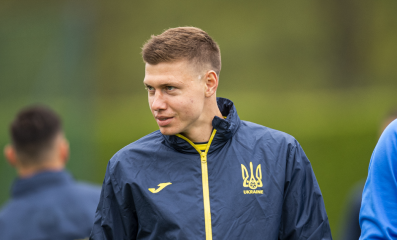 BRDO PRI KRANJU, SLOVENIA - MAY 06: Mykola Matviyenko of Ukraine during Ukraine National Football Team practice on May 6, 2022, at NNC Brdo, in Brd...