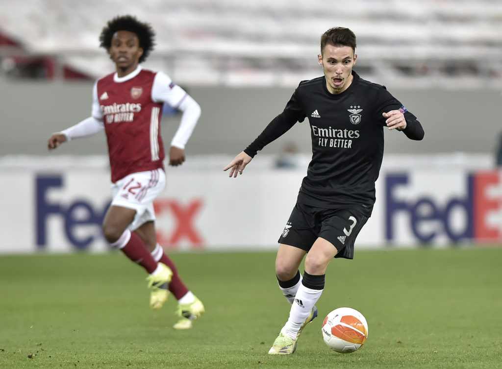 Arsenal could bid for €7m 26yo in the coming days 3 PIRAEUS, GREECE: Alejandro Grimaldo of S.L. Benfica runs with the ball during the UEFA Europa League Round of 32 match between Arsenal FC and SL Benfica at Karaiskakis Stadium on February 25, 2021. (Photo by Milos Bicanski/Getty Images)