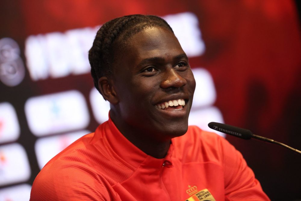 Barcelona could lose out on Amadou Onana as Arsenal and Man Utd prepare offers 8 Belgium's Amadou Onana is pictured during a press conference of the Belgian national team, the Red Devils, Wednesday 01 June 2022 in Tubize, during the preparations for the upcoming UEFA Nations League matches. (Photo by VIRGINIE LEFOUR/BELGA MAG/AFP via Getty Images)
