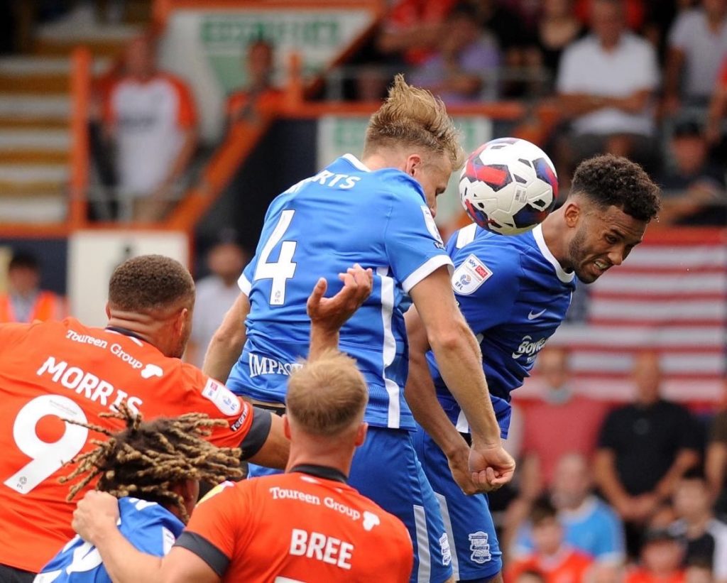 Auston Trusty playing for Birmingham City FC (Photo via Trusty on Twitter)