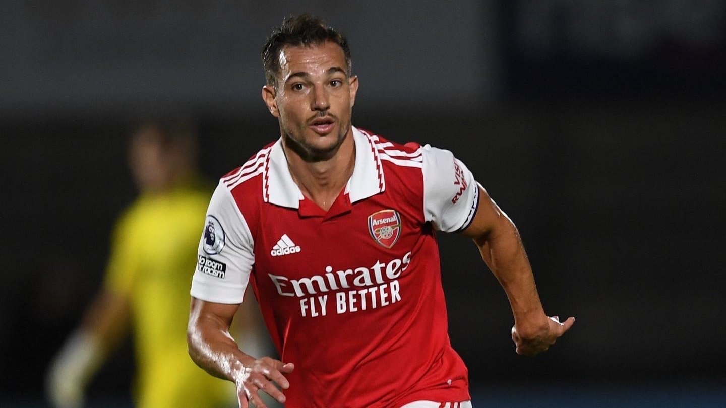 Cedric Soares playing for Arsenal (Photo via Arsenal Academy on Twitter)