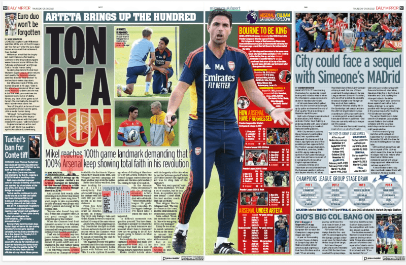 Daily Mirror 25/08/22