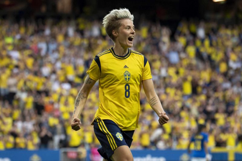 Injury forces Hurtig to return to Arsenal 3 SOLNA, SWEDEN - JUNE 28: Lina Hurtig of Sweden celebrates after scoring the 2-1 goal during the Women's International Friendly match between Sweden and Brazil at Friends Arena on June 28, 2022 in Solna, Sweden. (Photo by David Lidstrom/Getty Images)