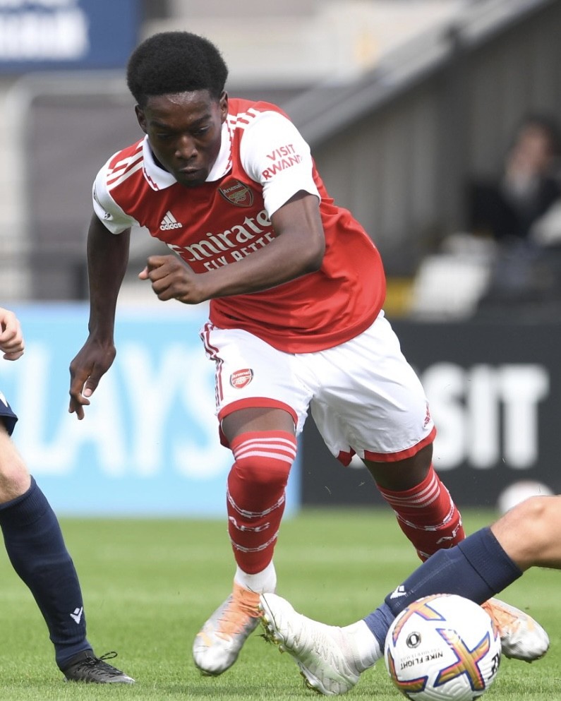 Amario Cozier-Duberry with the Arsenal u21s (Photo via Arsenal Academy on Twitter)