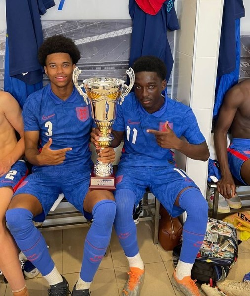 Lino Sousa and Amario Cozier-Duberry celebrating winning the Costa Calida Supercup (Photo via Sousa on Instagram)