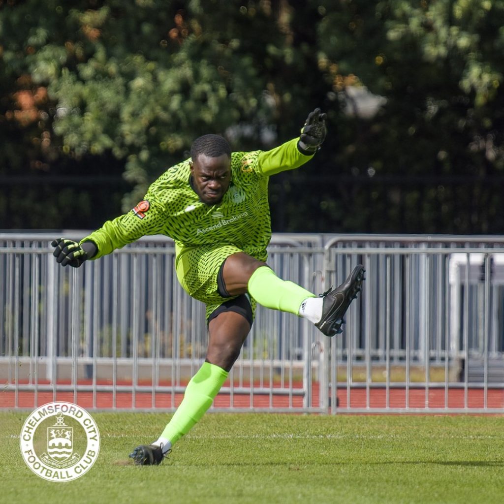3 Arsenal loanees feature as FA Cup proper kicks off 3 Ovie Ejeheri playing for Chelmsford City (Photo via Chelmsford City on Twitter)