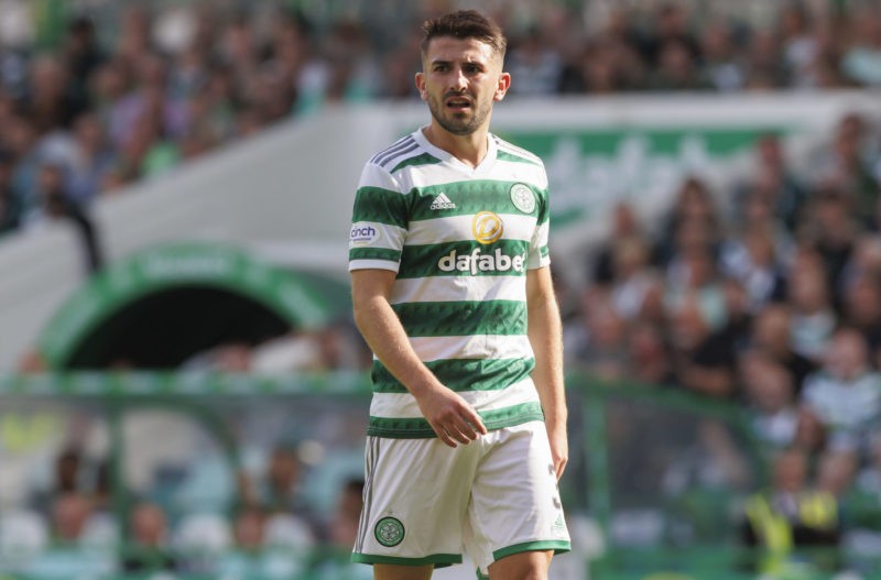 Tierney getting tips from Celtic friend on new Arsenal role 3 GLASGOW, SCOTLAND - JULY 31: Greg Taylor of Celtic during the Cinch Scottish Premiership match between Celtic FC and Aberdeen FC at Celtic Park on July 31, 2022 in Glasgow, United Kingdom. (Photo by Steve Welsh/Getty Images)