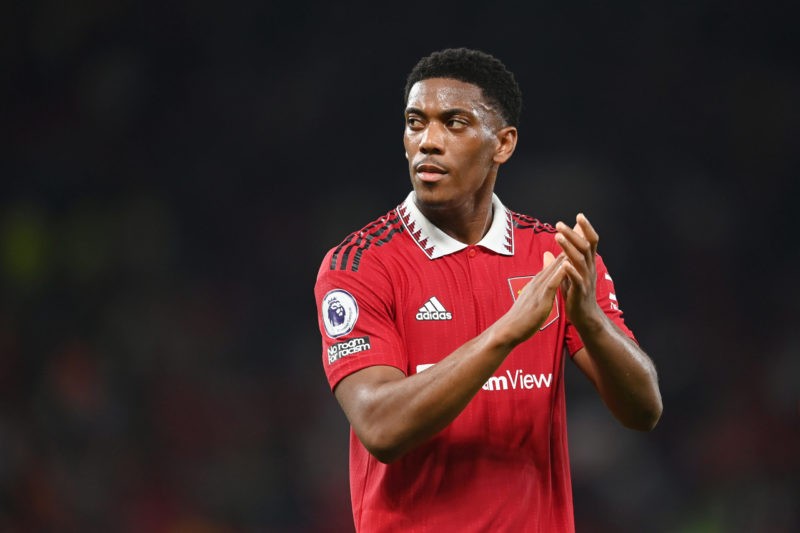 MANCHESTER, ENGLAND - AUGUST 22: Anthony Martial of Manchester United in action during the Premier League match between Manchester United and Liver...
