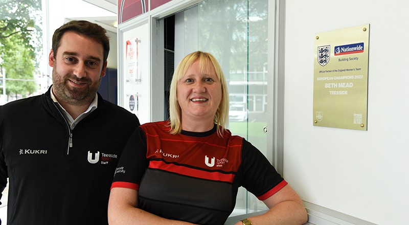 Beth Mead plaque unveiled at Teesside University 2 Teesside University unveil Beth Mead plaque