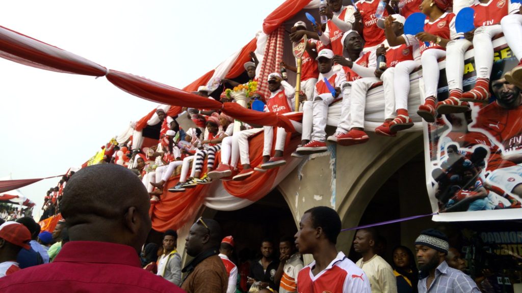 Okene's Arsenal Day celebrations from 2016 in Nigeria (Photo via @OzoMusty on Twitter)
