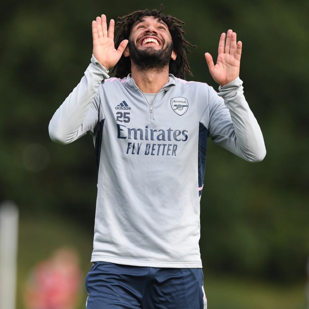 Mohamed Elneny returns to training with Arsenal (Photo via Elneny on Instagram)