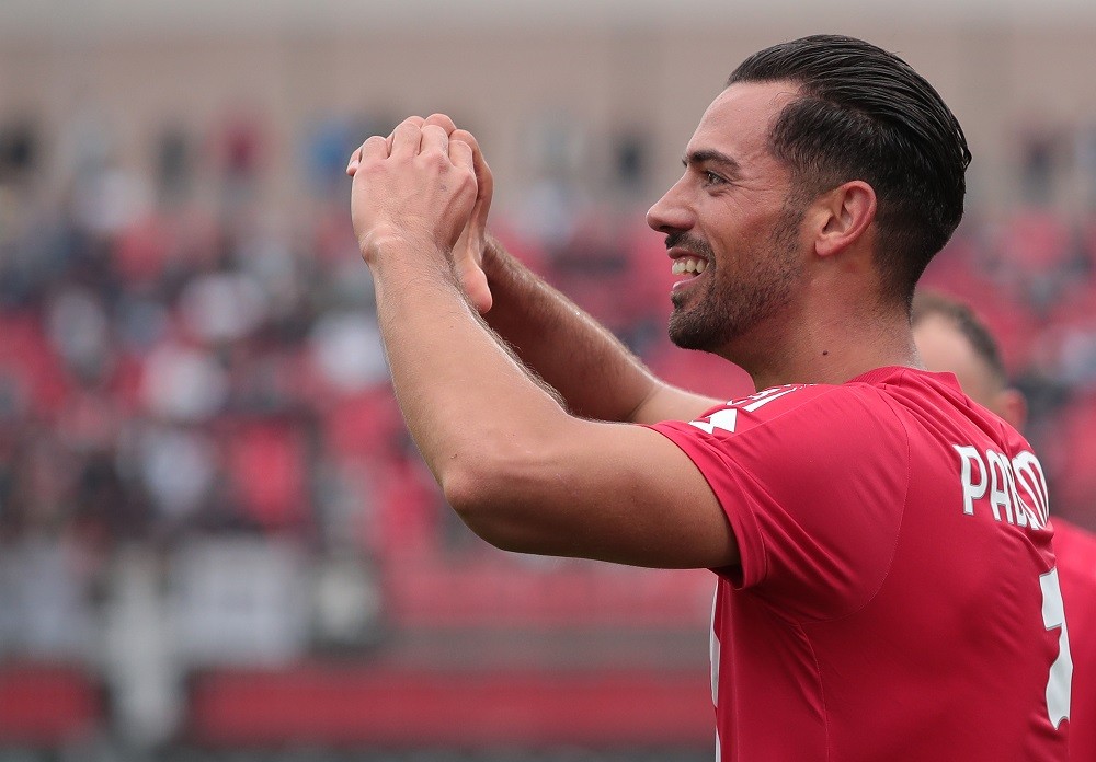 MONZA, ITALY: Pablo Mari of AC Monza celebrates his goal during the Serie A match between AC Monza and Spezia Calcio at Stadio Brianteo on October ...