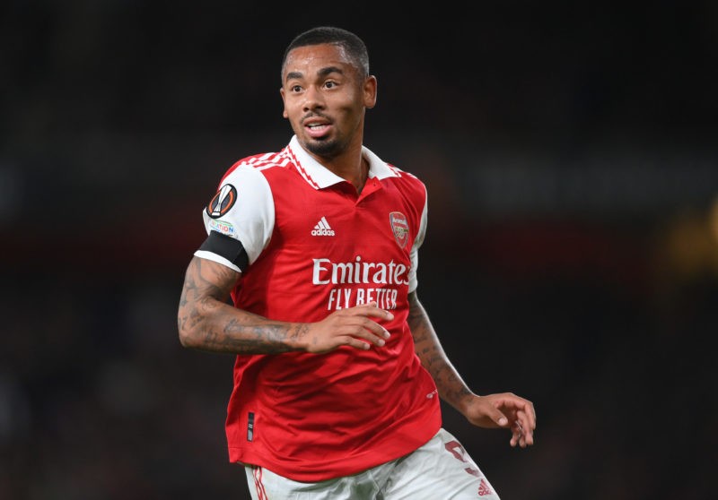 LONDON, ENGLAND - OCTOBER 06: Gabriel Jesus of Arsenal during the UEFA Europa League group A match between Arsenal FC and FK Bodo/Glimt at Emirates...