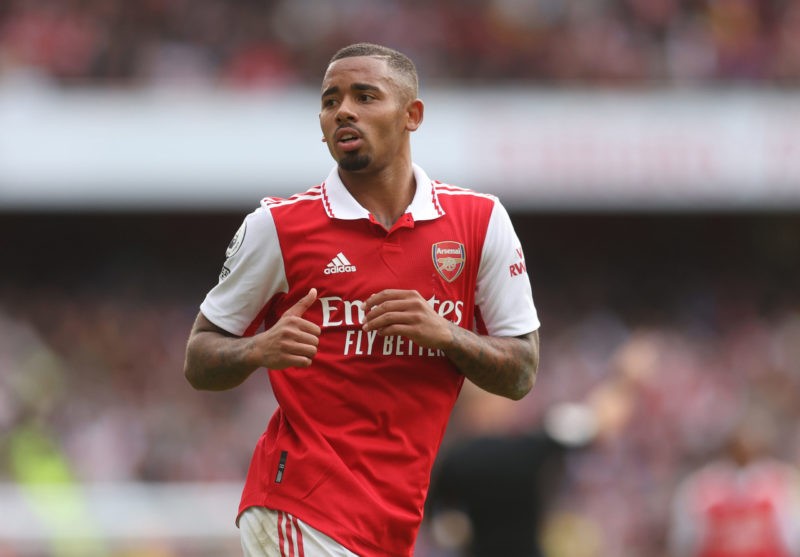 LONDON, ENGLAND - OCTOBER 01: Gabriel Jesus of Arsenal during the Premier League match between Arsenal FC and Tottenham Hotspur at Emirates Stadium...