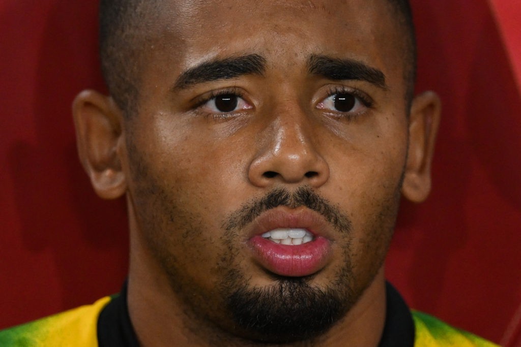Arteta to make late call on 2 injured stars for Manchester City clash 3 Arsenal's Brazilian striker Gabriel Jesus reacts as he sits on the bench during the UEFA Europa League Group A football match between Arsenal and Bodoe/Glimt at The Arsenal Stadium in London, on October 6, 2022. (Photo by Daniel LEAL / AFP) (Photo by DANIEL LEAL/AFP via Getty Images)