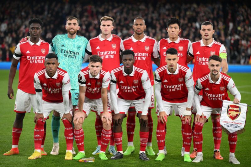 Mikel Arteta lists 4 things he likes about 'phenomenal' Matt Turner 2 (Front row from L) Arsenal's Brazilian midfielder Marquinhos, Arsenal's Scottish defender Kieran Tierney, Arsenal's English striker Eddie Nketiah, Arsenal's Brazilian midfielder Gabriel Martinelli, Arsenal's Portuguese midfielder Fabio Vieira (Back row from L) Arsenal's Belgian midfielder Albert Sambi Lokonga, Arsenal's US goalkeeper Matt Turner, Arsenal's English defender Rob Holding, Arsenal's Brazilian midfielder Arsenal's Brazilian defender Gabriel, Arsenal's Japanese defender Takehiro Tomiyasu and Arsenal's Swiss midfielder Granit Xhaka pose prior to the UEFA Europa League Group A football match between Arsenal and Bodoe/Glimt at The Arsenal Stadium in London, on October 6, 2022. (Photo by Daniel LEAL / AFP) (Photo by DANIEL LEAL/AFP via Getty Images)