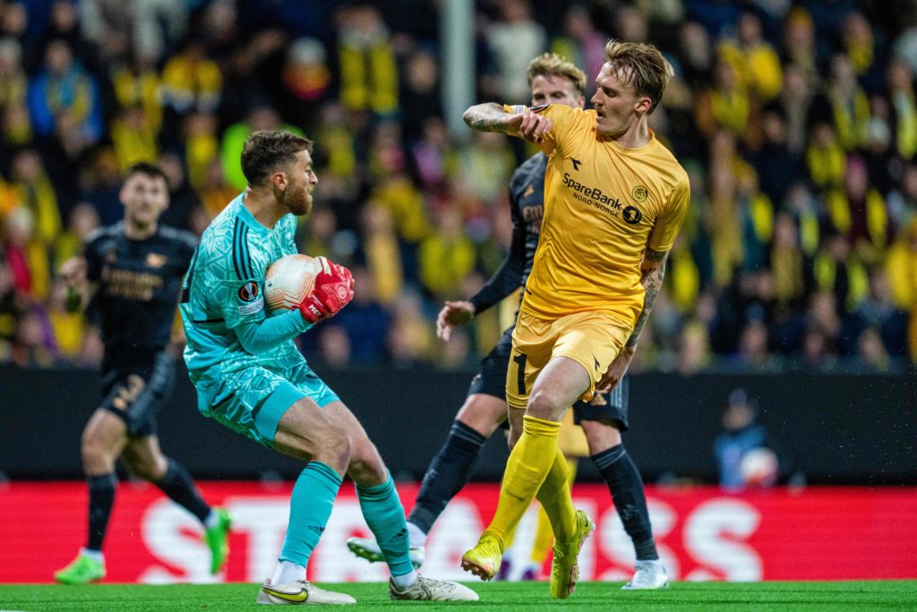 New Arsenal star explains why he supported them since 2010 3 Arsenal's US goalkeeper Matt Turner (L) saves the ball from Bodo/Glimt's Norwegian forward Runar Espejord during the UEFA Europa League Group A football match between FK Bodoe/Glimt and Arsenal FC in Bodo, Norway on October 13, 2022. - Norway OUT (Photo by Fredrik Varfjell / NTB / AFP) / Norway OUT (Photo by FREDRIK VARFJELL/NTB/AFP via Getty Images)
