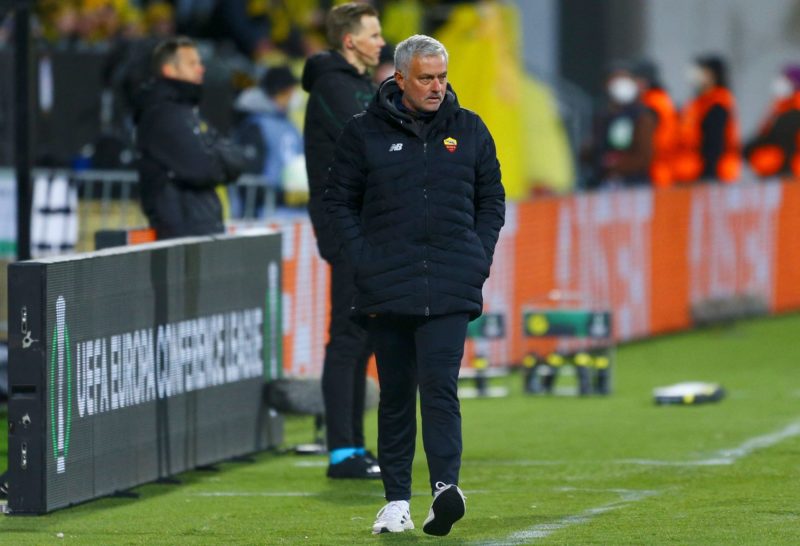 Arteta respectful unlike Mourinho and Roma: Bodo/Glimt manager 3 Roma's Portuguese head coach Jose Mourinho follows the action from the sidelines during the UEFA Europa conference league football match FK Bodo/Glimt v AS Roma at Aspmyra Stadium in Bodo on April 7, 2022. (Photo by MATS TORBERGSEN/NTB/AFP via Getty Images)