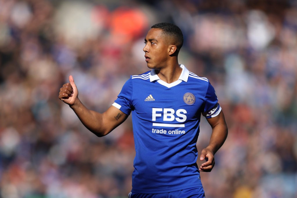 Youri Tielemans will leave Leicester on free transfer 2 LEICESTER, ENGLAND - OCTOBER 15: Youri Tielemans of Leicester City during the Premier League match between Leicester City and Crystal Palace at The King Power Stadium on October 15, 2022 in Leicester, England. (Photo by Alex Pantling/Getty Images)