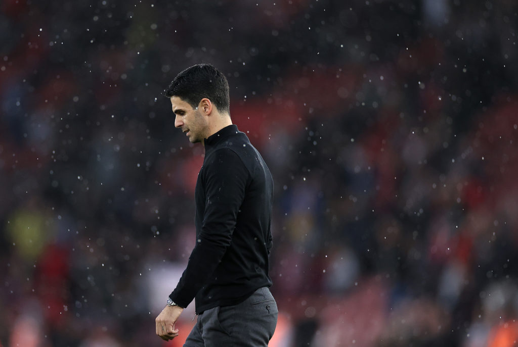 Why Chelsea's win puts Arsenal under pressure against PSV 3 SOUTHAMPTON, ENGLAND - OCTOBER 23: Mikel Arteta, Manager of Arsenal reacts after the Premier League match between Southampton FC and Arsenal FC at Friends Provident St. Mary's Stadium on October 23, 2022 in Southampton, England. (Photo by Ryan Pierse/Getty Images)