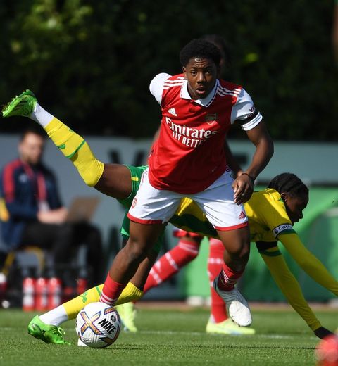 Myles Lewis-Skelly with Arsenal (Photo via Lewis-Skelly on Instagram)