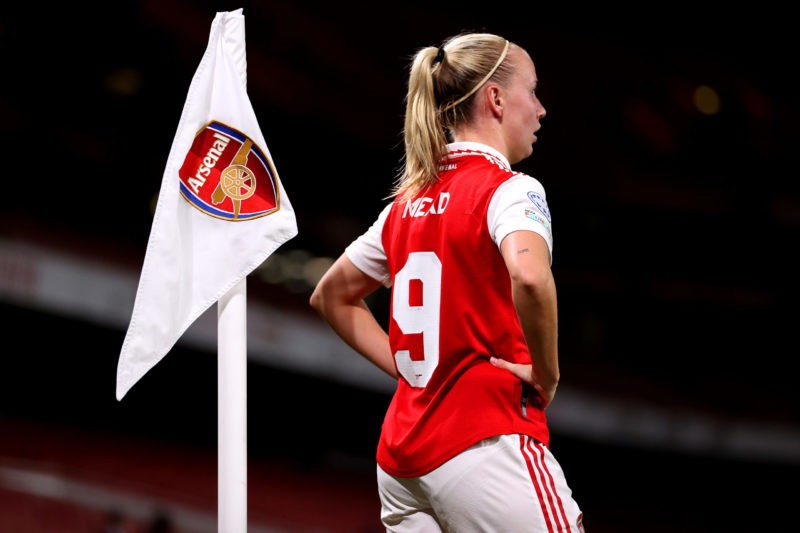 LONDON, ENGLAND - OCTOBER 27: Beth Mead of Arsenal looks on during the UEFA Women's Champions League group C match between Arsenal and FC Zürich at...