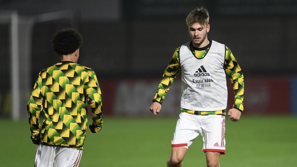Unusual move for 2 Arsenal youngsters 2 Billy Vigar with the Arsenal u21s (Photo via Arsenal Academy on Twitter)