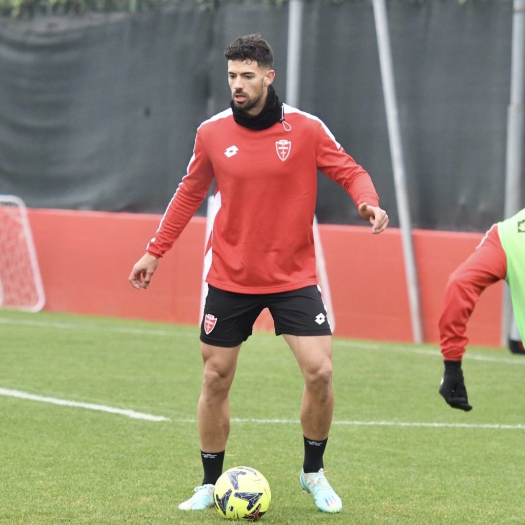 Pablo Mari in training with AC Monza (Photo via Mari on Twitter)
