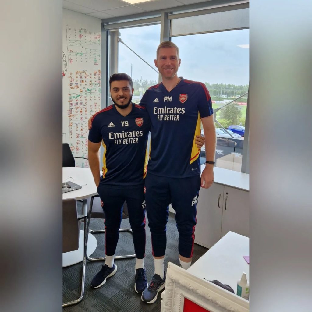 Den Bosch technical director hints at future Arsenal return 2 Yousuf Sajjad and Per Mertesacker (Photo via Sajjad on Instagram)