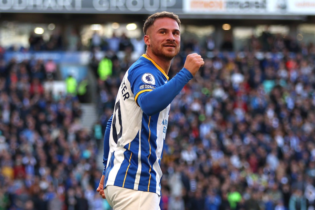 3 out, 2 doubts: Blow for Brighton ahead of Arsenal clash 3 BRIGHTON, ENGLAND: Alexis Mac Allister of Brighton & Hove Albion celebrates after scoring their side's first goal during the Premier League match between Brighton & Hove Albion and Aston Villa at American Express Community Stadium on November 13, 2022. (Photo by Christopher Lee/Getty Images)