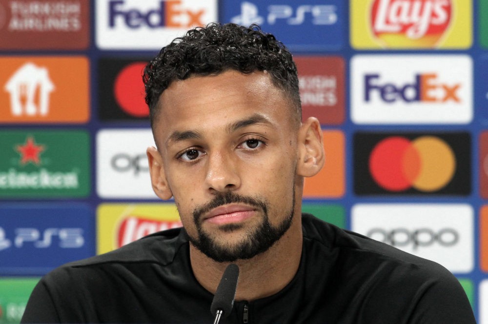 Arsenal eyeing €15m bargain Eintracht Frankfurt midfielder 2 Frankfurts Swiss midfielder Djibril Sow addresses a news conference on the eve of the UEFA Champions League Group D football match Eintracht Frankfurt vs Olympique Marseille in Frankfurt, western Germany, on October 25, 2022. (Photo by DANIEL ROLAND/AFP via Getty Images)